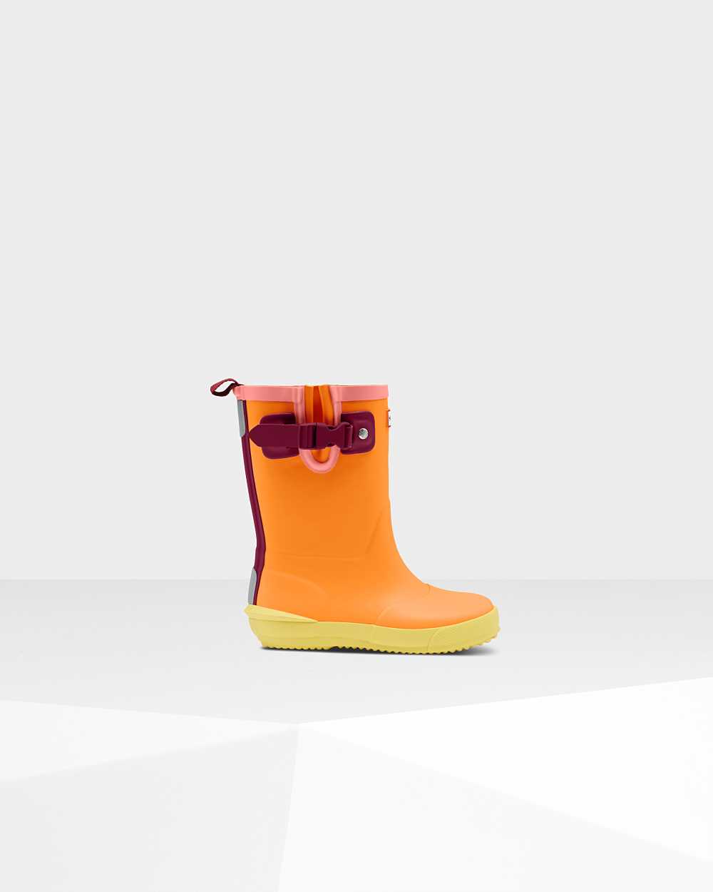 Hunter Kids Original Davison Short Wellington Boots Orange,ENJT74291